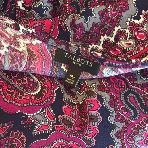 Talbots NWOT Paisley Blouse - Picture 6 of 7